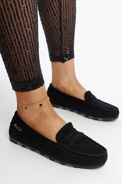 Czarne zamszowe mokasyny Nafisah Czarne zamszowe mokasyny Nafisah
