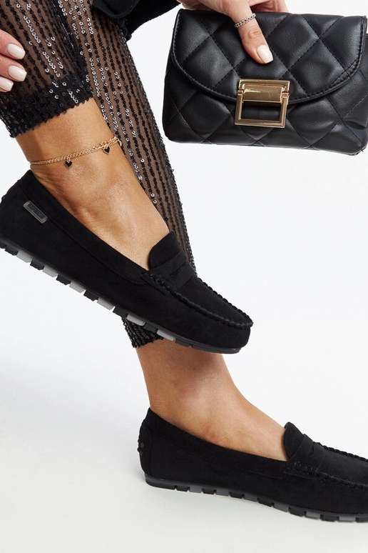 Czarne zamszowe mokasyny Nafisah Czarne zamszowe mokasyny Nafisah