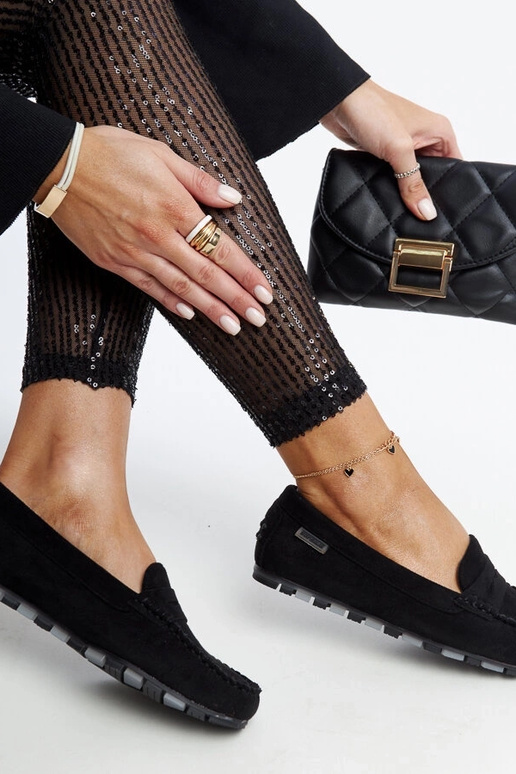 Czarne zamszowe mokasyny Nafisah Czarne zamszowe mokasyny Nafisah