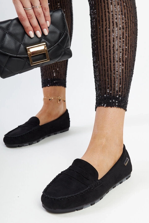 Czarne zamszowe mokasyny Nafisah Czarne zamszowe mokasyny Nafisah