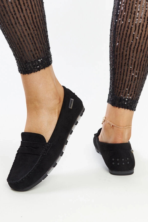 Czarne zamszowe mokasyny Nafisah Czarne zamszowe mokasyny Nafisah