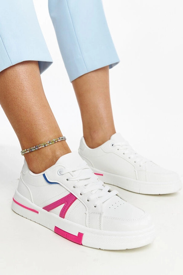 Białe sneakersy z różem Zorica