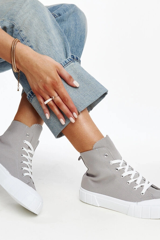 Szare wysokie trampki Vinka