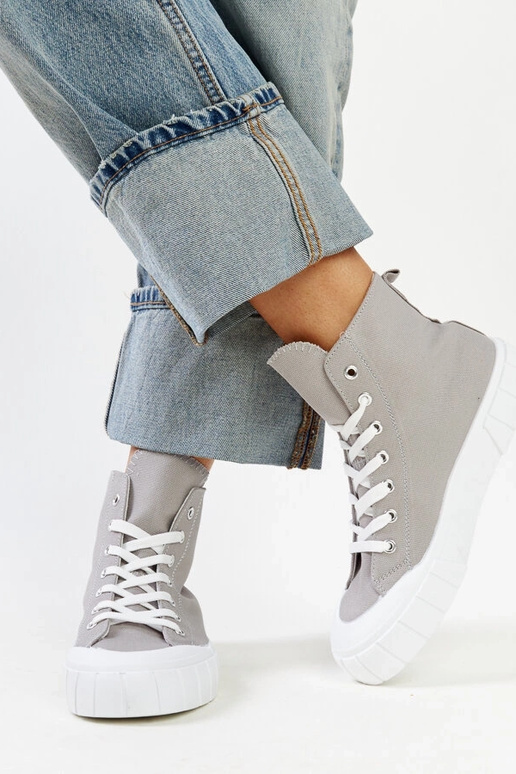 Szare wysokie trampki Vinka