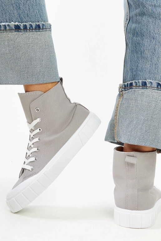 Szare wysokie trampki Vinka