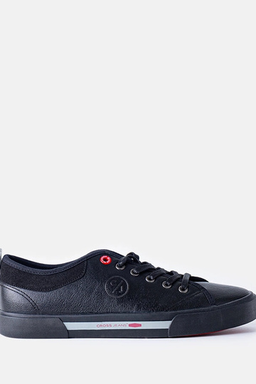 Czarne męskie trampki CROSS JEANS skóra eko