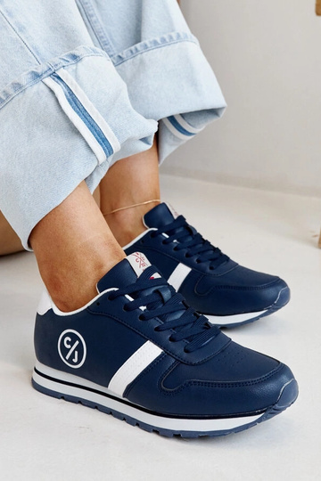 Granatowe sneakersy damskie... 2