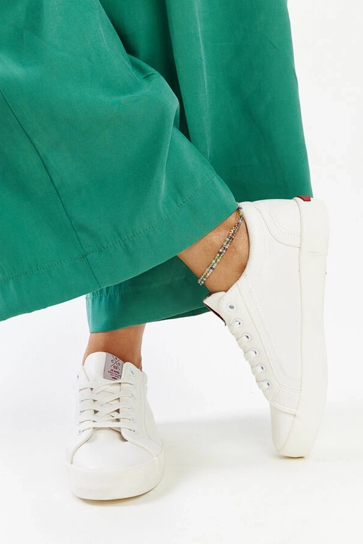 Białe damskie trampki eko skora CROSS...