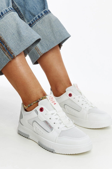 Białe sneakersy damskie CROSS JEANS