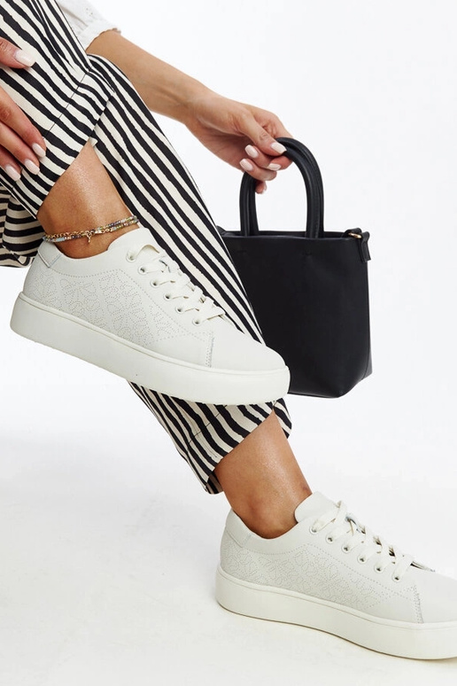 Beżowe trampki skórzane Sireen