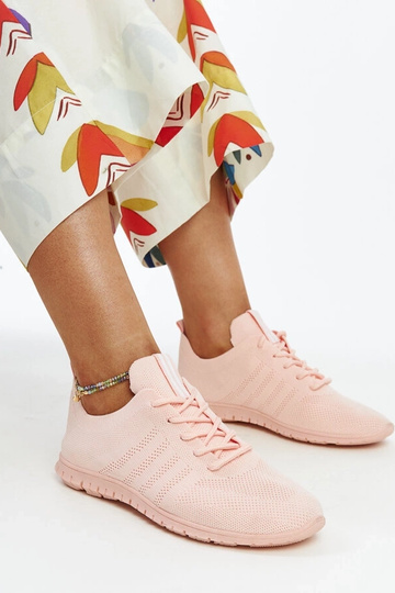 Różowe sneakersy sportowe... 2