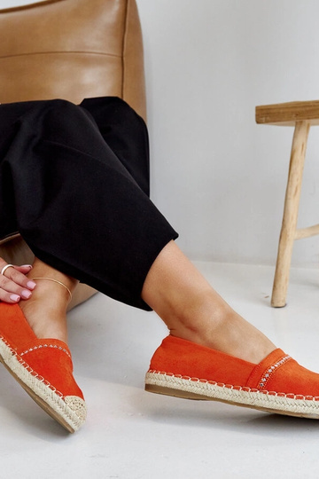 Pomarańczowe espadryle z... 2