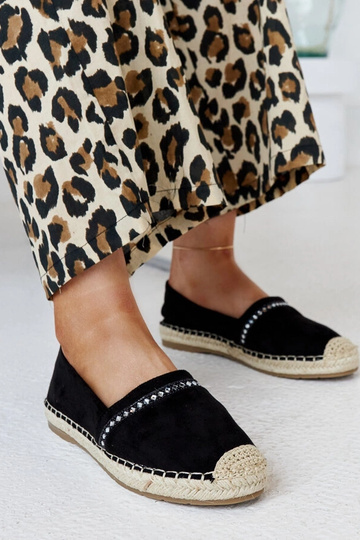 Czarne espadryle z... 2