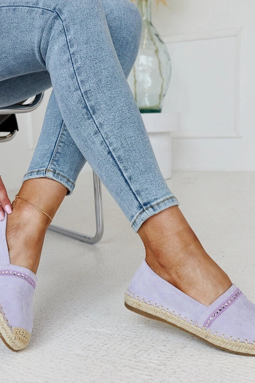 Fioletowe espadryle z cyrkoniami Abia Fioletowe espadryle z cyrkoniami Abia