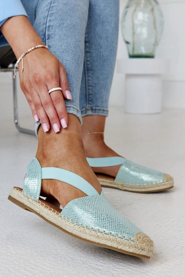 Jasnozielone espadryle z...