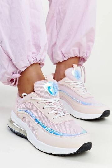 Różowe sneakersy z...
