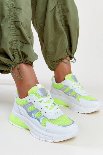 Biało-żółte sneakersy na...