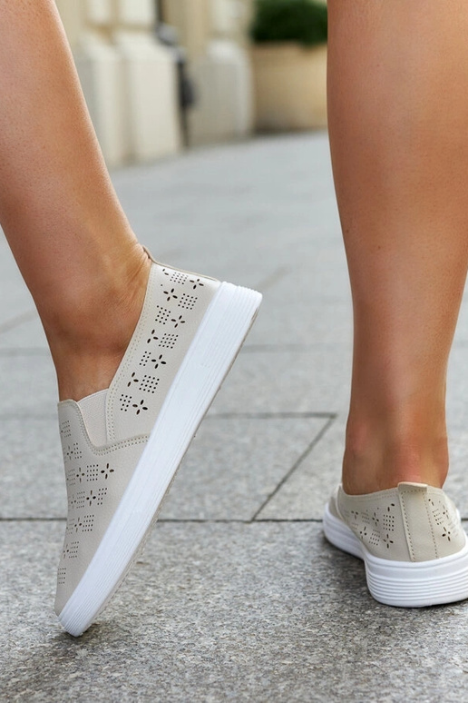 Beżowe wsuwane tenisówki Hilal