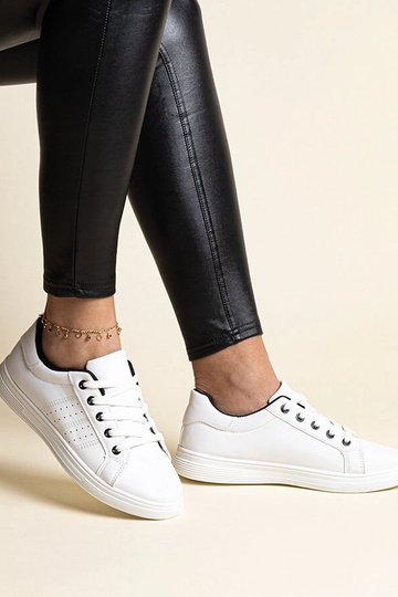 Białe sneakersy eko skóra...