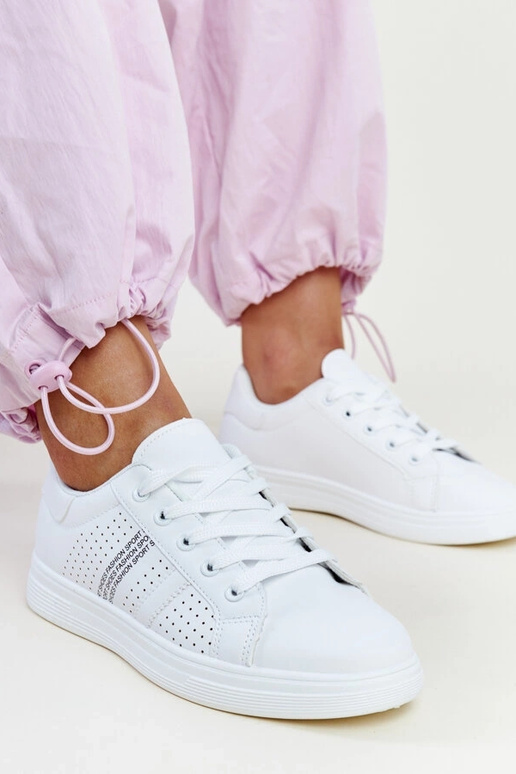 Białe sneakersy eko skóra Berdine