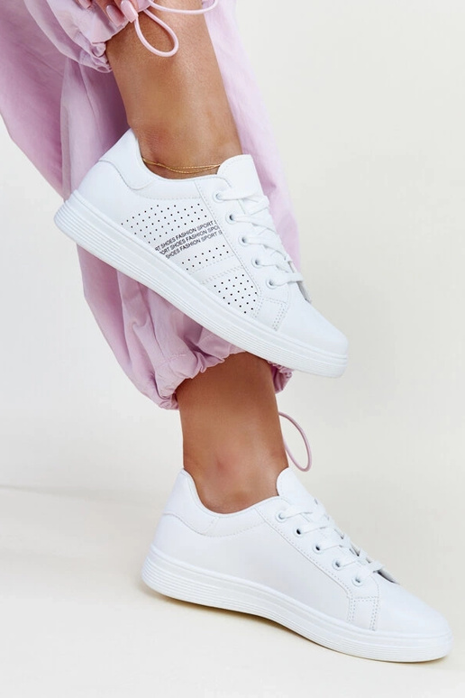 Białe sneakersy eko skóra Berdine