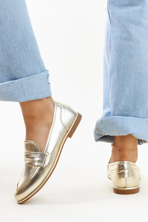 Złote klasyczne mokasyny Nasia Złote klasyczne mokasyny Nasia