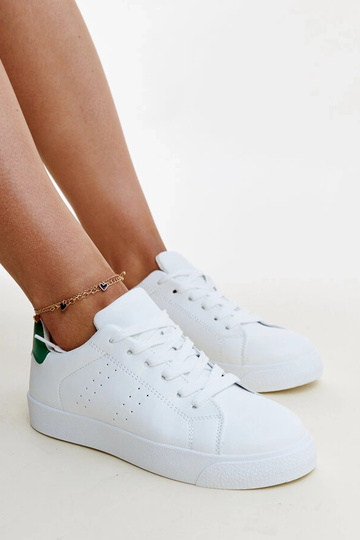 Biało-zielone sneakersy Akila
