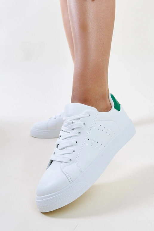 Biało-zielone sneakersy Akila