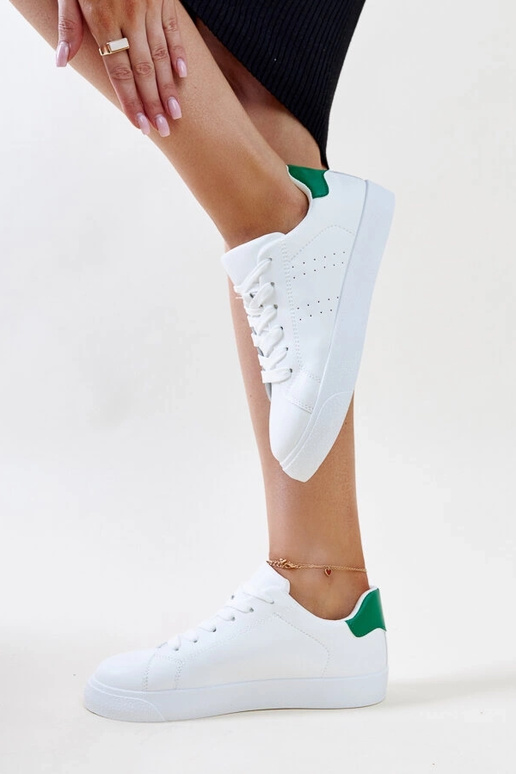 Biało-zielone sneakersy Akila