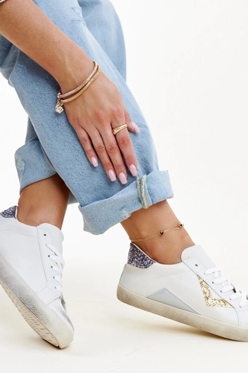 Białe sneakersy z efektem ,,znoszenia'' Gombola 2