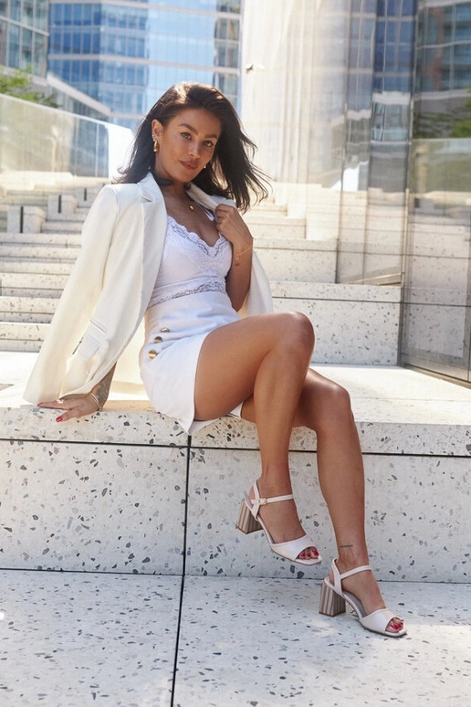 Black sandals on a block heel Millo