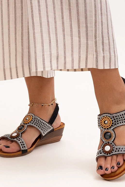 Black sandals on a block heel Millo