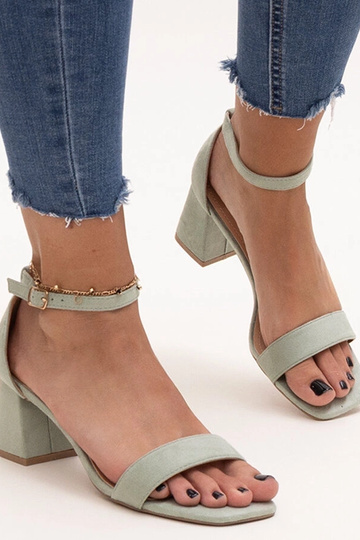 Black sandals on a block heel Millo