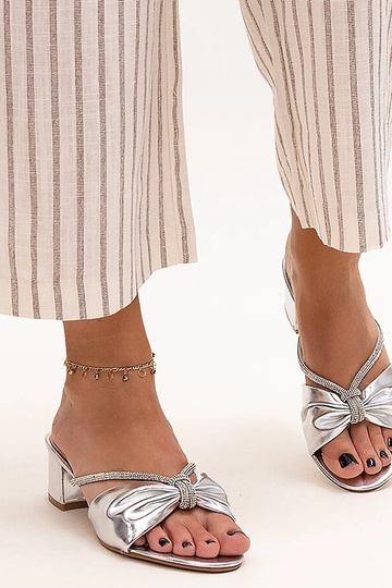 Black slippers with fur...