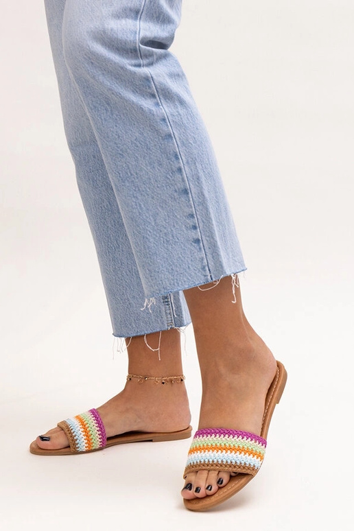 Black slippers with fur insulated Valle