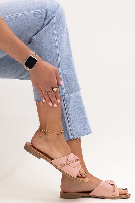 Black slippers with fur insulated Valle