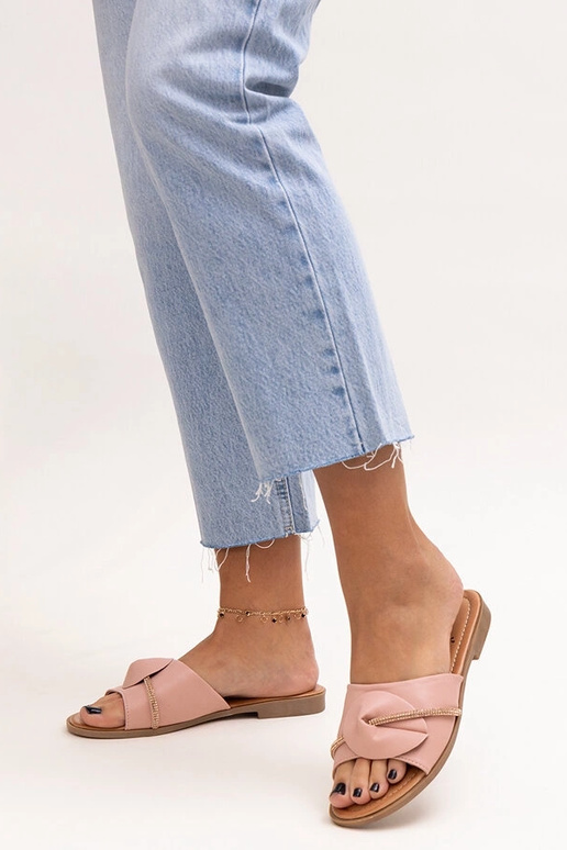 Black slippers with fur insulated Valle