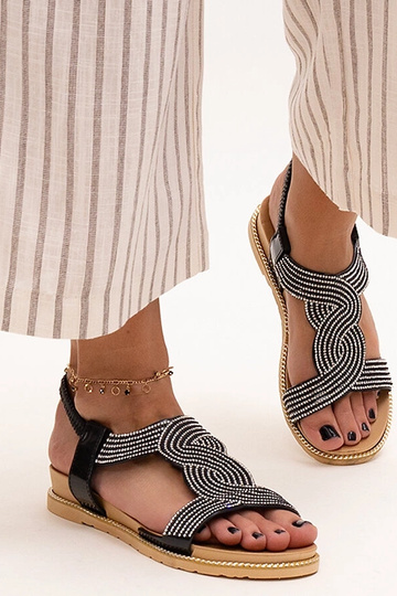 Black sandals on a block heel Millo 2