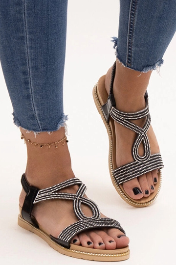 Black sandals on a block heel Millo 2