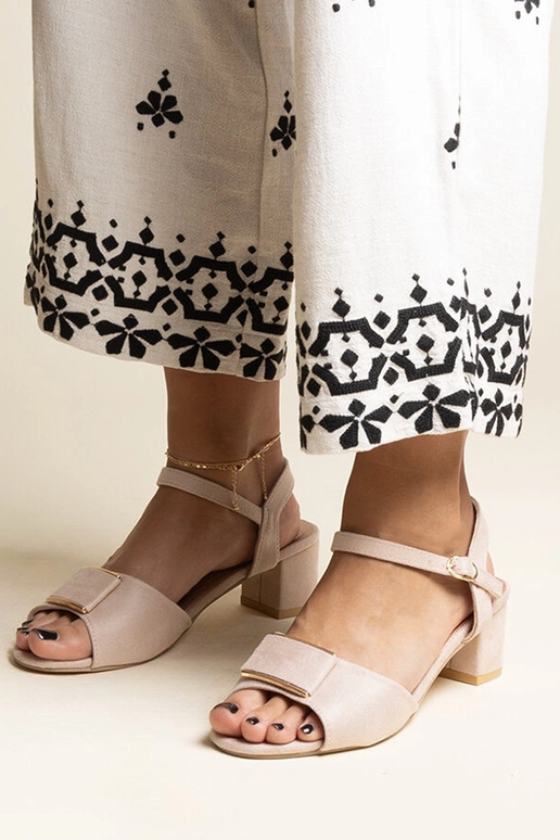 Black sandals on a block heel Millo