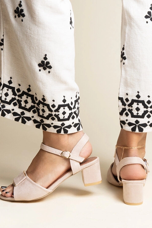 Black sandals on a block heel Millo