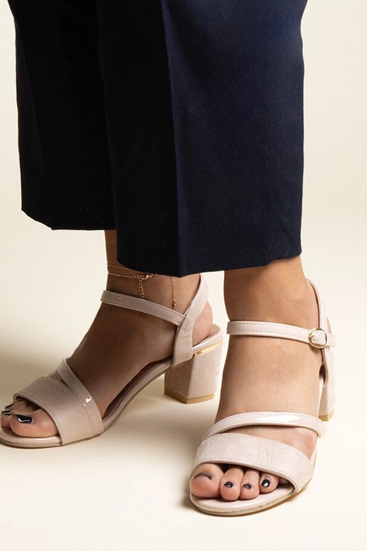 Black sandals on a block heel Millo