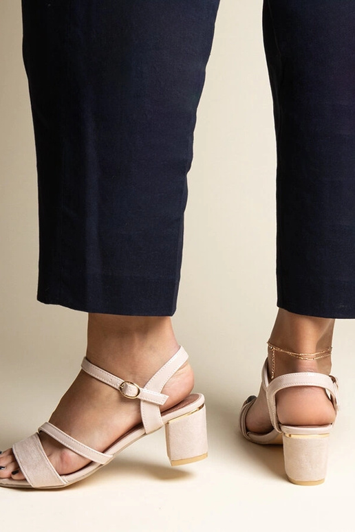 Black sandals on a block heel Millo