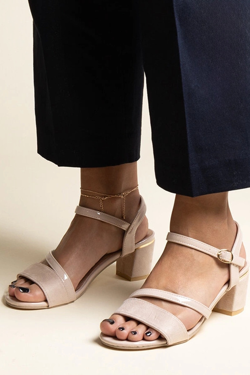 Black sandals on a block heel Millo