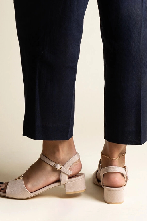 Black sandals on a block heel Millo