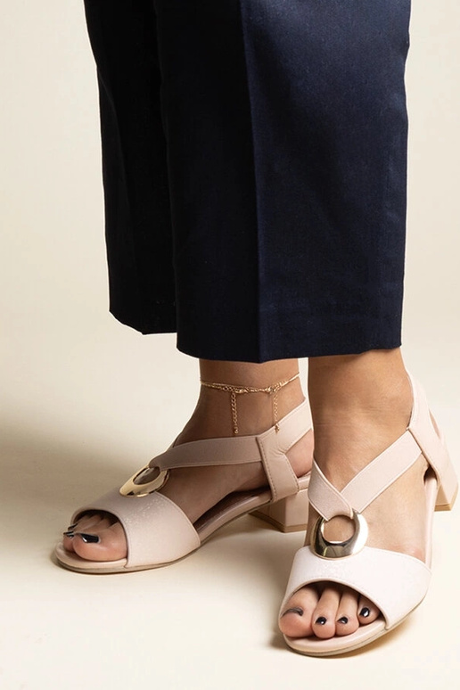 Black sandals on a block heel Millo