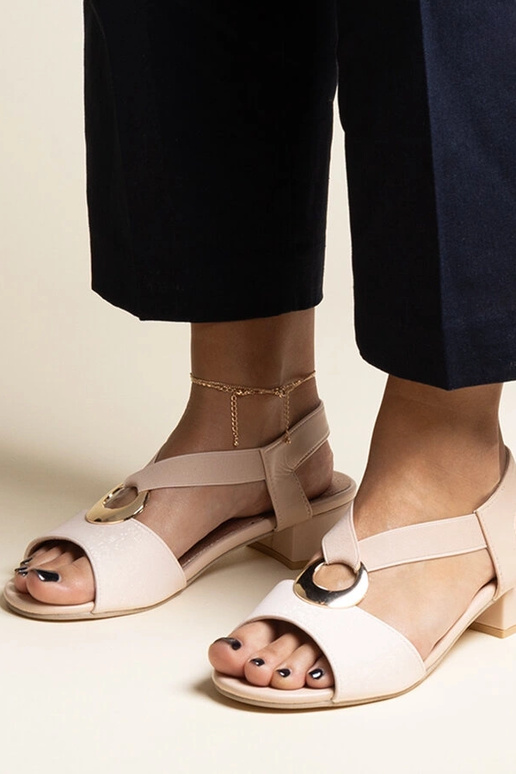 Black sandals on a block heel Millo