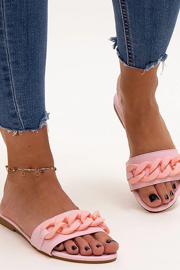 Black sandals on a block... 2