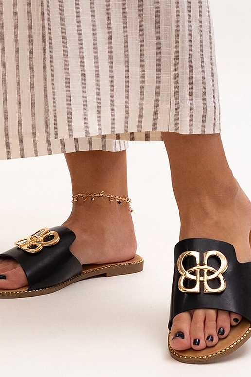 Black sandals on a block heel Millo