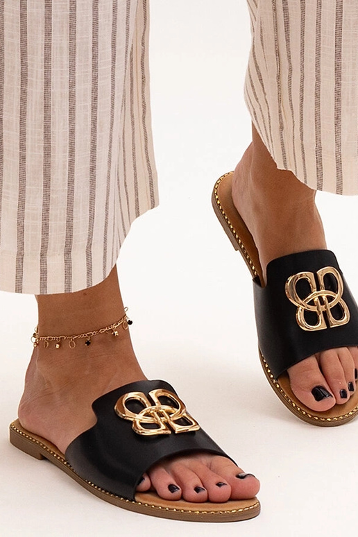 Black sandals on a block heel Millo